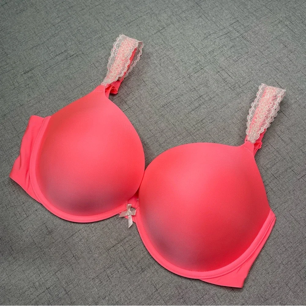 Victoria Secret’s Pink Push Up Bra Lace Trim 38D New - Picture 3 of 7